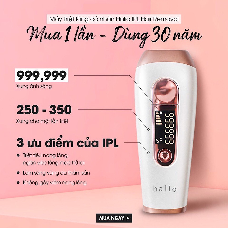 Máy triệt lông cá nhân Halio IPL Hair Removal Device